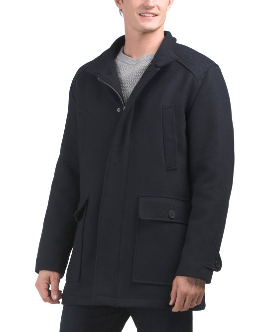 Wool Blend Twill Field Jacket