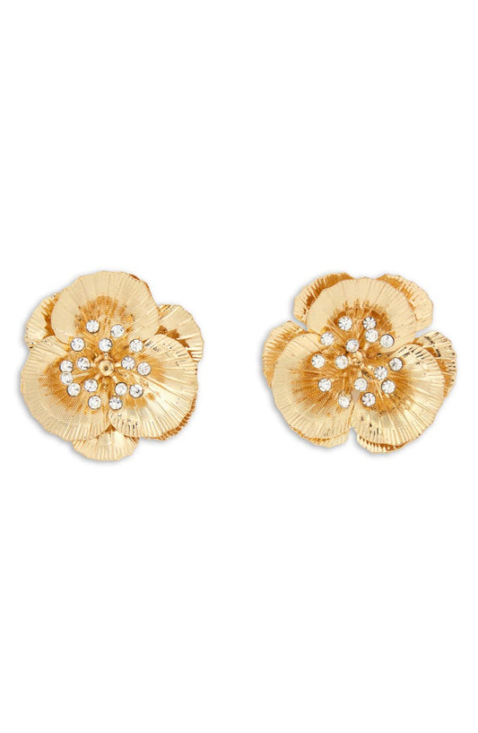 SAACHI Crystal Flower Earrings