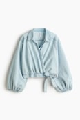 H & M Denim Wrap Blouse