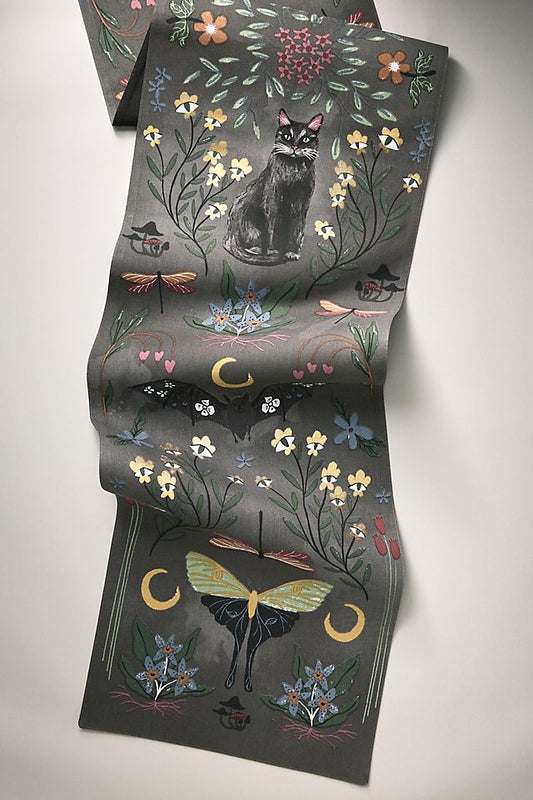 Anthropologie Mystic Bats Table Runner