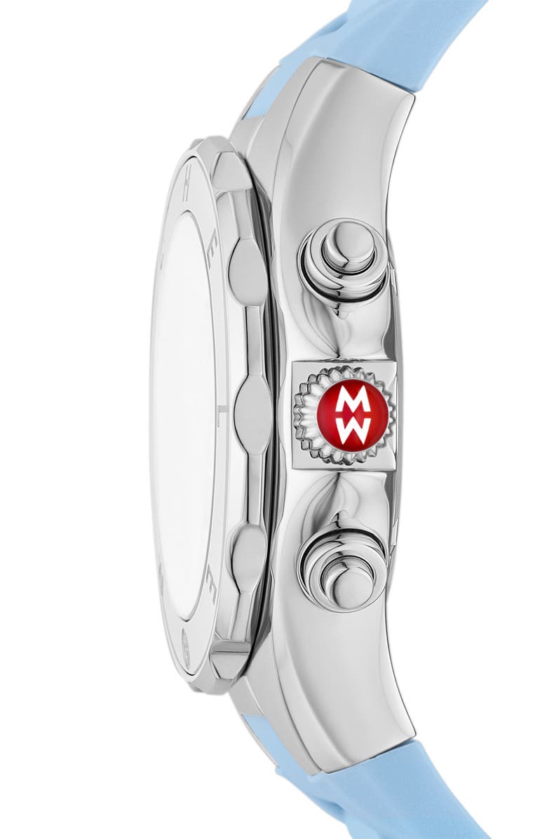MICHELE Jellybean Silicone Strap Watch, 38mm