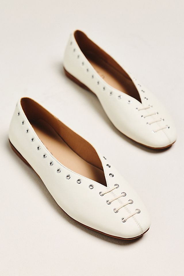 Anthropologie Silent D Lonny Grommet Lace-Up Flats