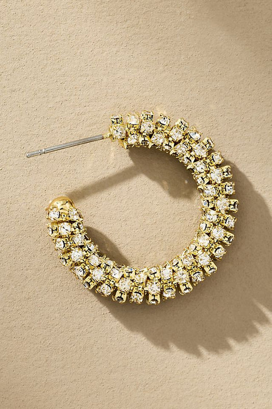Anthropologie Small Glam Hoop Earrings