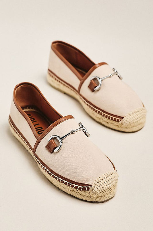 Anthropologie Bibi Lou Horsebit Espadrille Flats