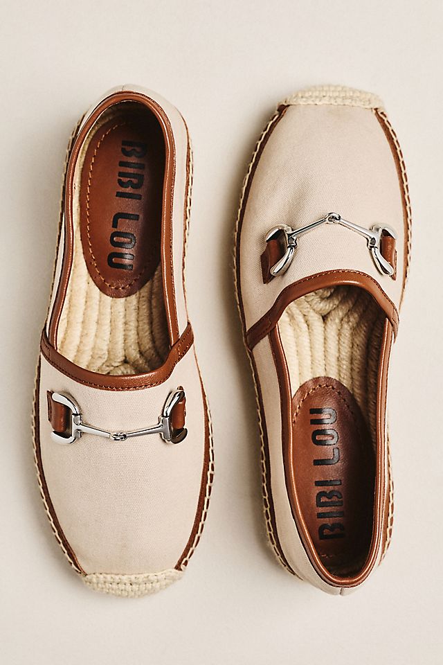 Anthropologie Bibi Lou Horsebit Espadrille Flats