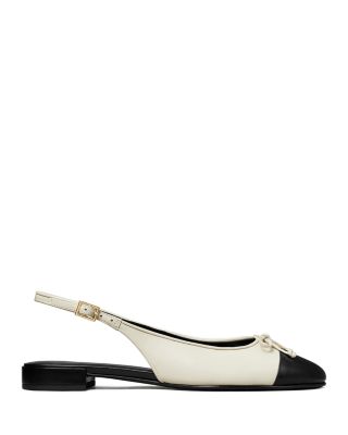Tory Burch Women's Cap Toe Slingback Ballet Flats