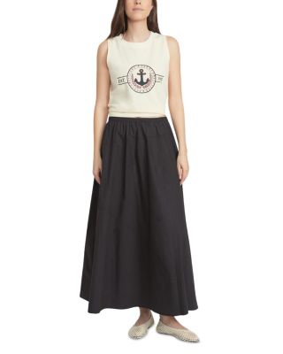 Point Poplin A Line Skirt