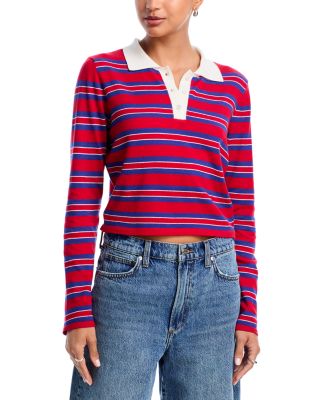 AQUA Striped Rugby Top - Exclusive