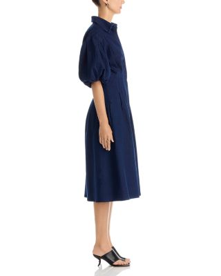 AQUA Denim Midi Dress - Exclusive