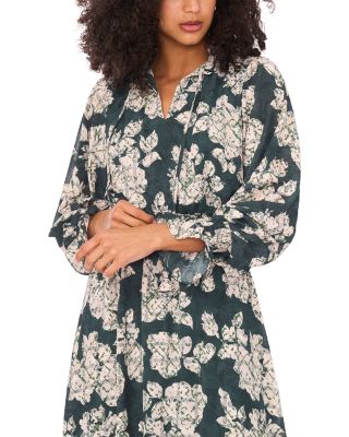 VINCE CAMUTO Long Sleeve Smocked Maxi Dress