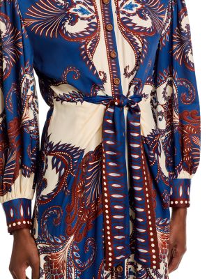 FARM Rio Arabesque Scarf Midi dress