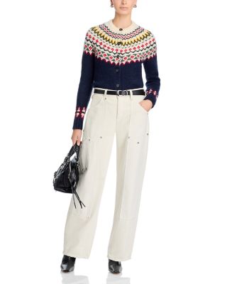 AQUA Fair Isle Cardigan - Exclusive