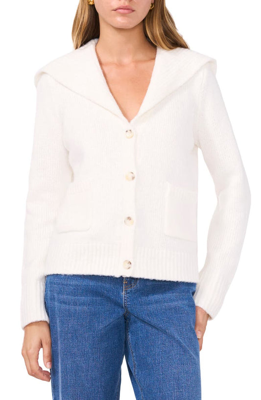 1.STATE Foldover Collar Cardigan