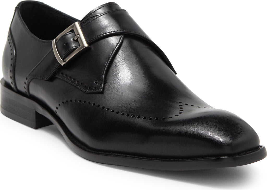 Maison Forte Carver Monk Strap Shoe, Main, color, Black