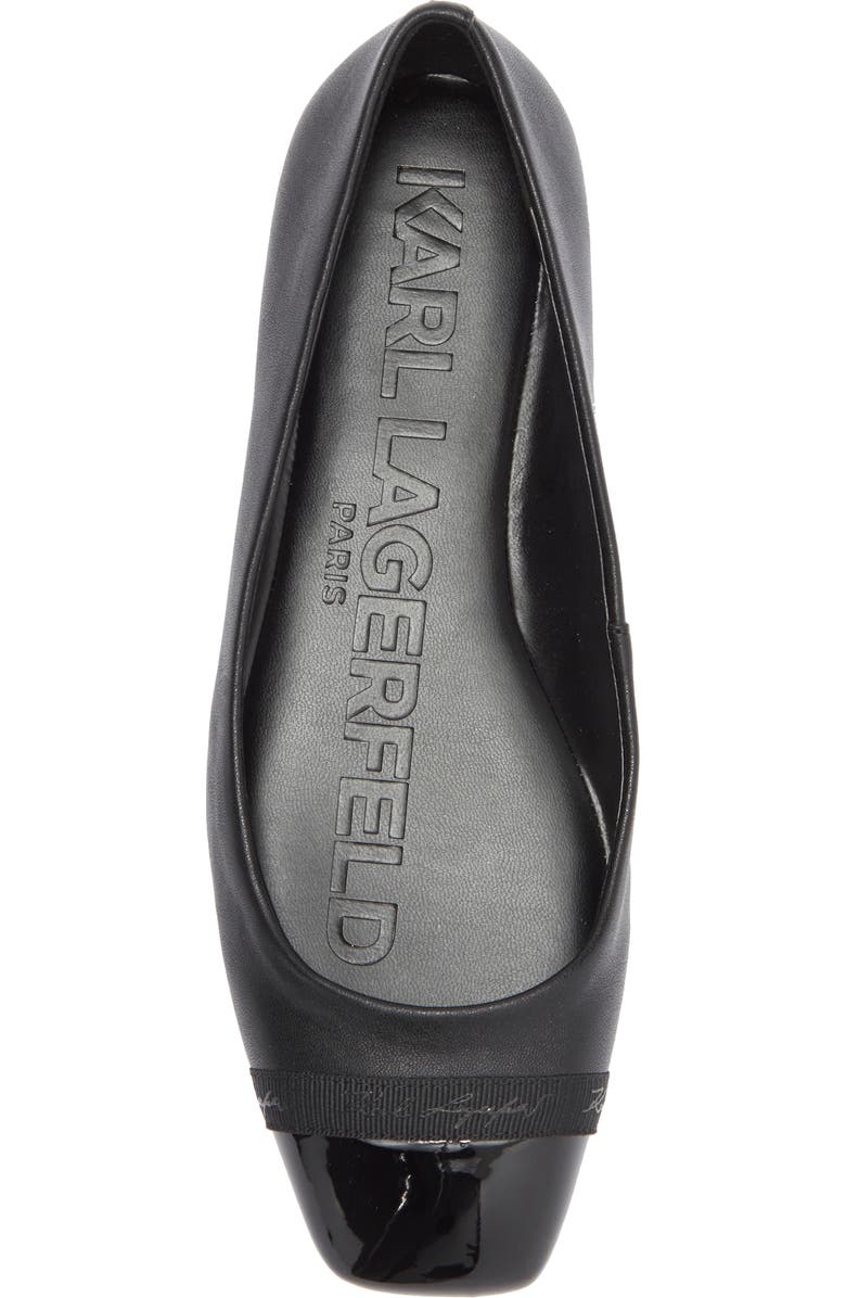 KARL LAGERFELD PARIS Zofia Cap Toe Ballet Flat (Women)