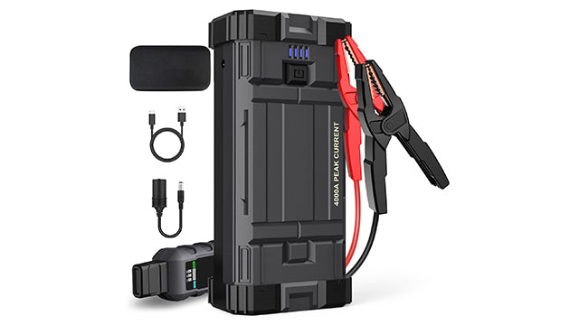 thumbnail video image 2 of AVAPOW Car Jump Starter, 4000A Peak 27800mAh Battery Jump Starter (for All Gas or Up to 10L Diesel), Battery Booster Power Pack, 12V Auto Jump Box with LED Light, USB Quick Charge 3.0, 2 of 8