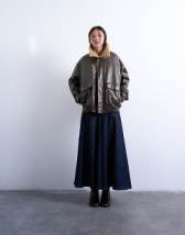 ONLY faux leather pleated maxi skirt in black