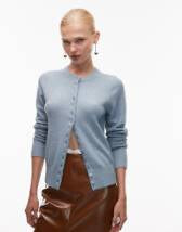 Topshop denim godet seamed midaxi dress in rich blue