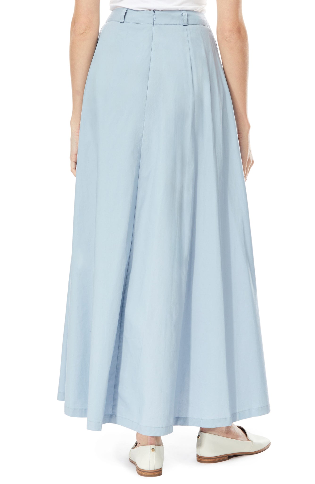 BY DESIGN Abigail Poplin Maxi Skirt, Alternate, color, Dusty Blue