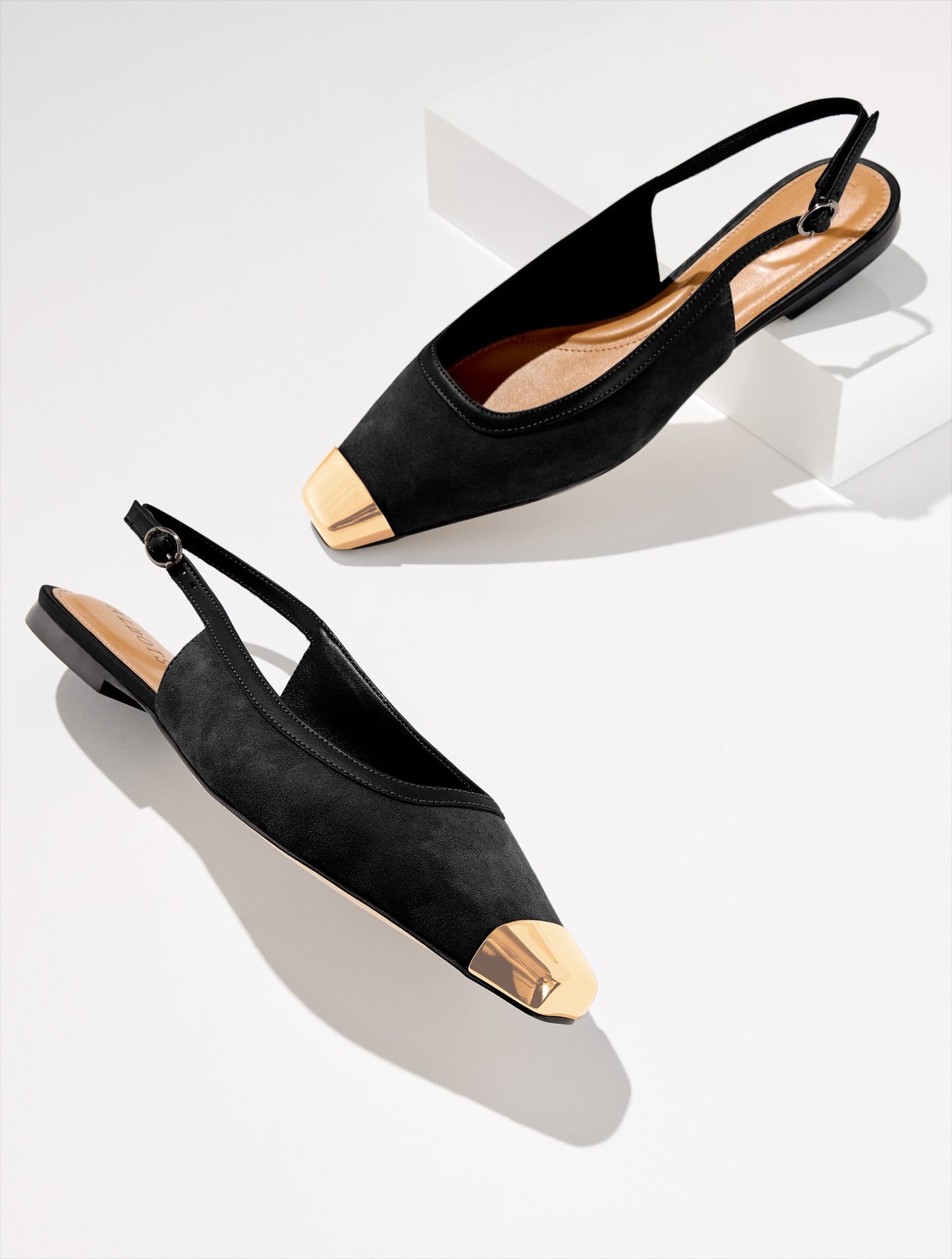 Ansly Metallic Suede Ballet Flats