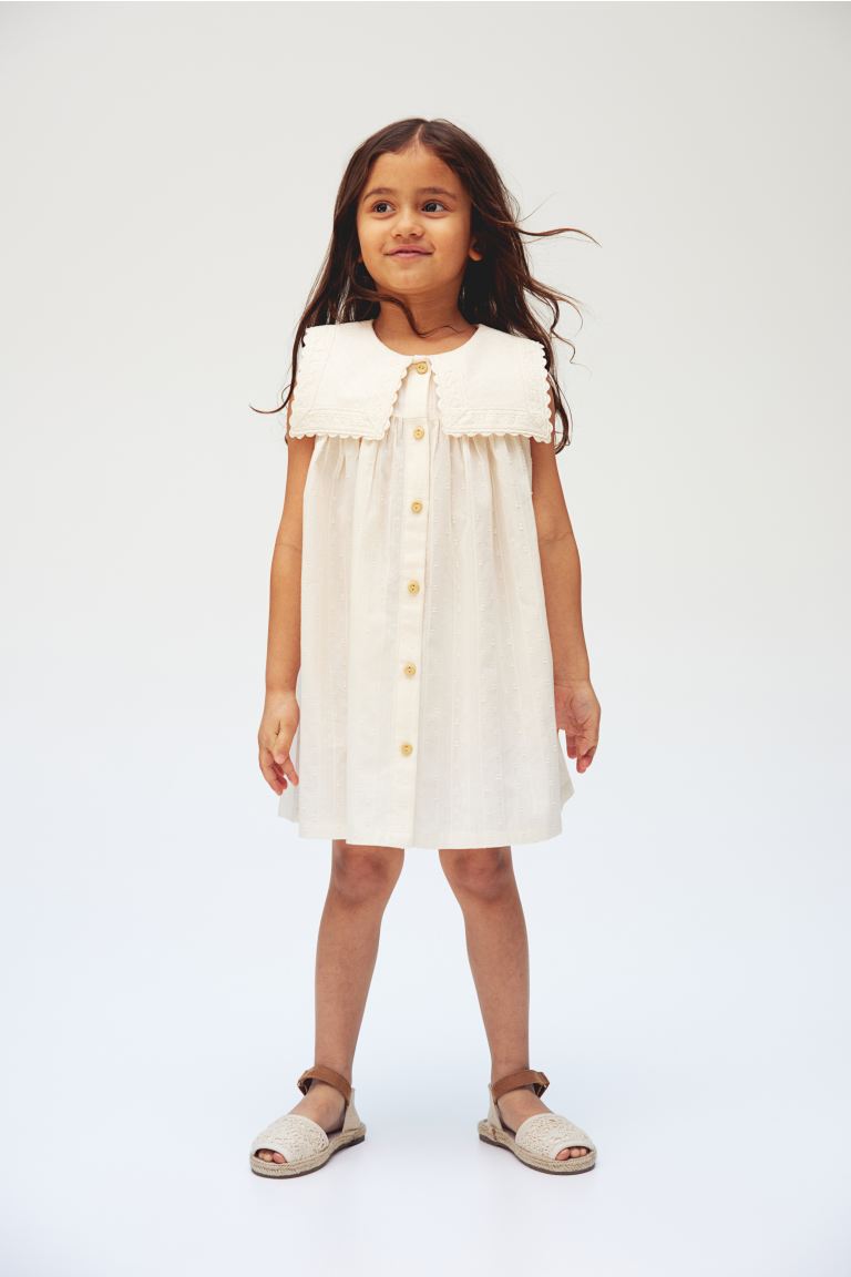 Cotton Dress with Collar