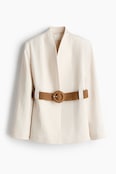 H & M Belted Lapelless Jacket