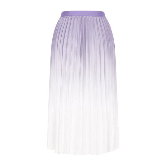Walmart Lovskoo Long Skirts for Women Gradient Color Pleated Midi Skirt High Waist A Line Skirt Flowy Swing Maxi Half Skirt Purple