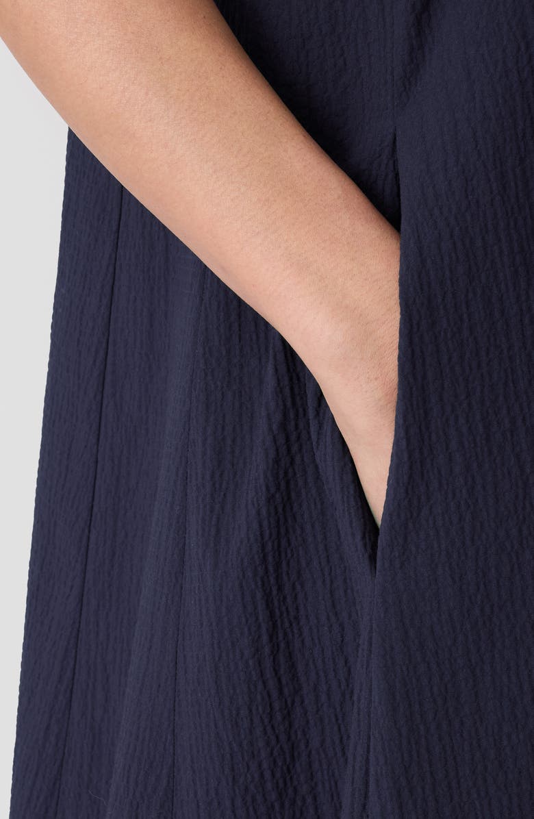 Eileen Fisher Sleeveless Stretch Organic Cotton Midi Lantern Dress