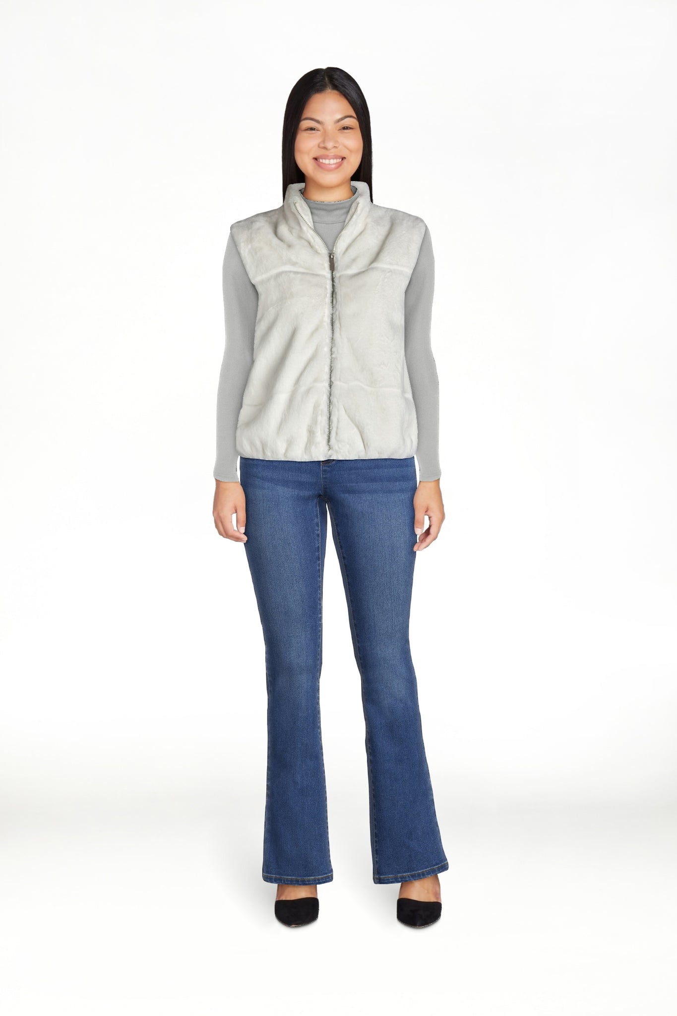 thumbnail image 3 of Madden NYC Women’s Faux Fur Vest, Midweight, Sizes XXS-XXL, 3 of 8