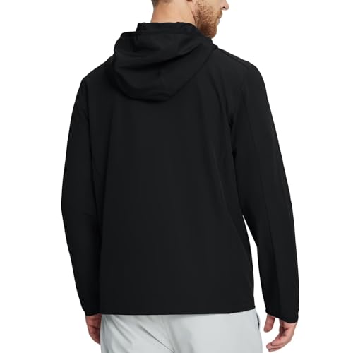 M MAELREG Mens Jackets with Hood Softshell Performance Full Zip Pockets Golf Water Resistant Windbreaker Jackets for Men