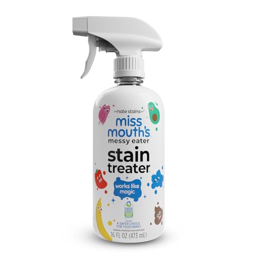 Amazon Miss Mouth's Messy Eater Stain Treater Spray - 16oz Stain Remover - Newborn & Baby Essentials - No Dry Cleaning Food, Grease, Coffee Off Laundry, Underwear, Fabric