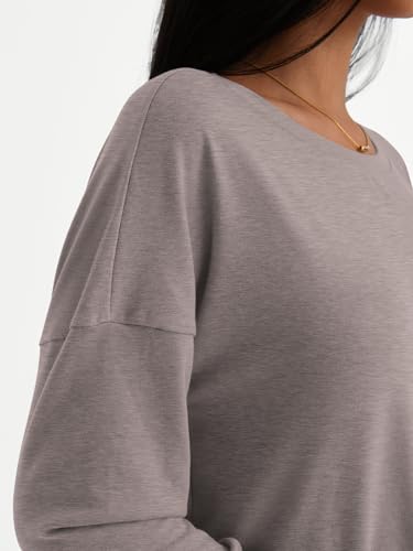 Clip coupon AUTOMET Womens Long Sleeve Shirts Loose Fitted Crewneck Basic Tops Casual Outfits Fall Clothes 2024
