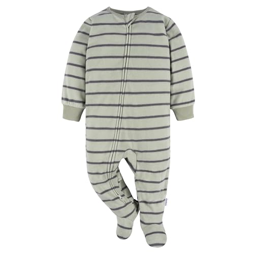 Gerber Baby Boys' Toddler Loose Fit Flame Resistant Fleece Footed Pajamas 2-Pack