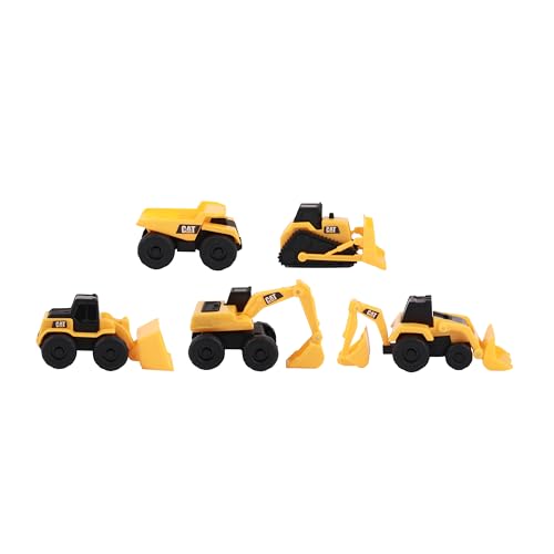 Clip coupon CAT Construction Toys, Little Machines 5pk Truck Toy Set, Includes Dump Truck, Front Loader, Bulldozer, Backhoe, and Excavator Vehicles with Moving Parts, Ages 3+