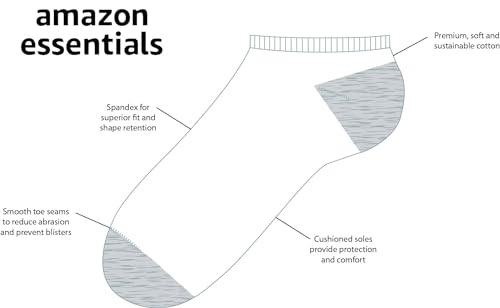 Amazon Essentials Unisex Kids and Toddlers' Cotton Low Cut Sock, 14 Pairs
