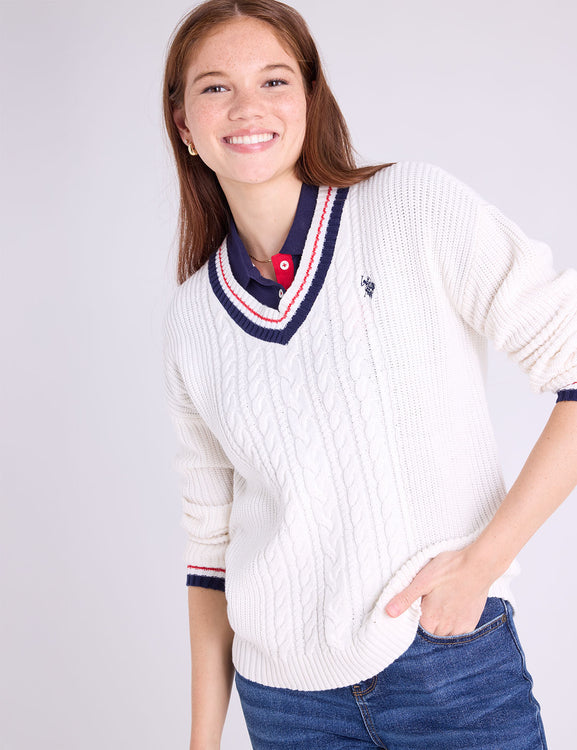 CABLE CREW NECK SWEATER