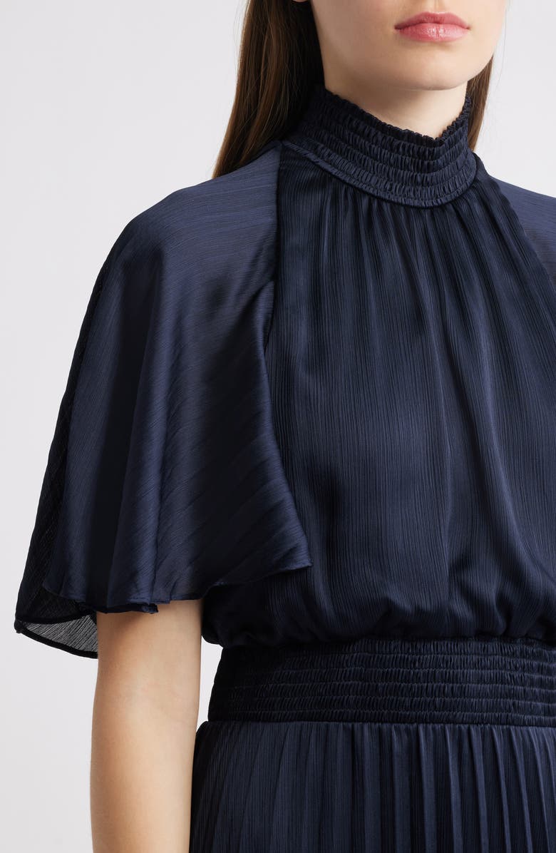 Julia Jordan Flutter Sleeve Pleated Midi Dress