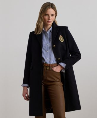 Macy's Lauren Ralph LaurenWomen's Single-Breasted Peacoat