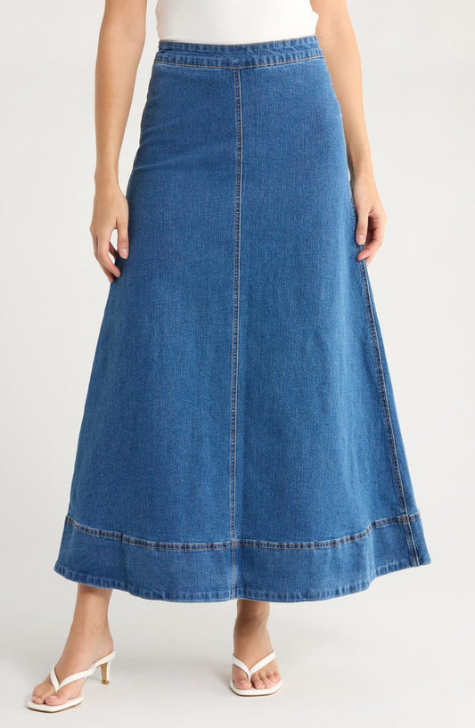Parker The Fern Denim Midi Skirt