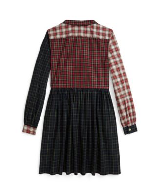 Macy's Polo Ralph LaurenGirls' 7-16 Long-Sleeve Plaid Shirt Dress