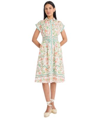 Macy's Maggy LondonWomen's Collared Neck Midi Dress