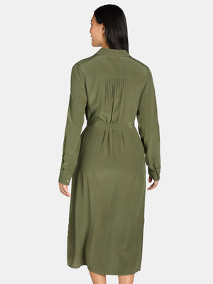 thumbnail image 3 of Time and Tru Women’s and Women's Plus Shirt Dress with Long Sleeves, Sizes XS-4X, 3 of 4