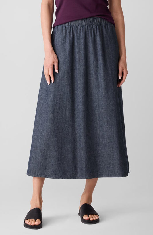 Eileen Fisher Organic Cotton Denim Skirt
