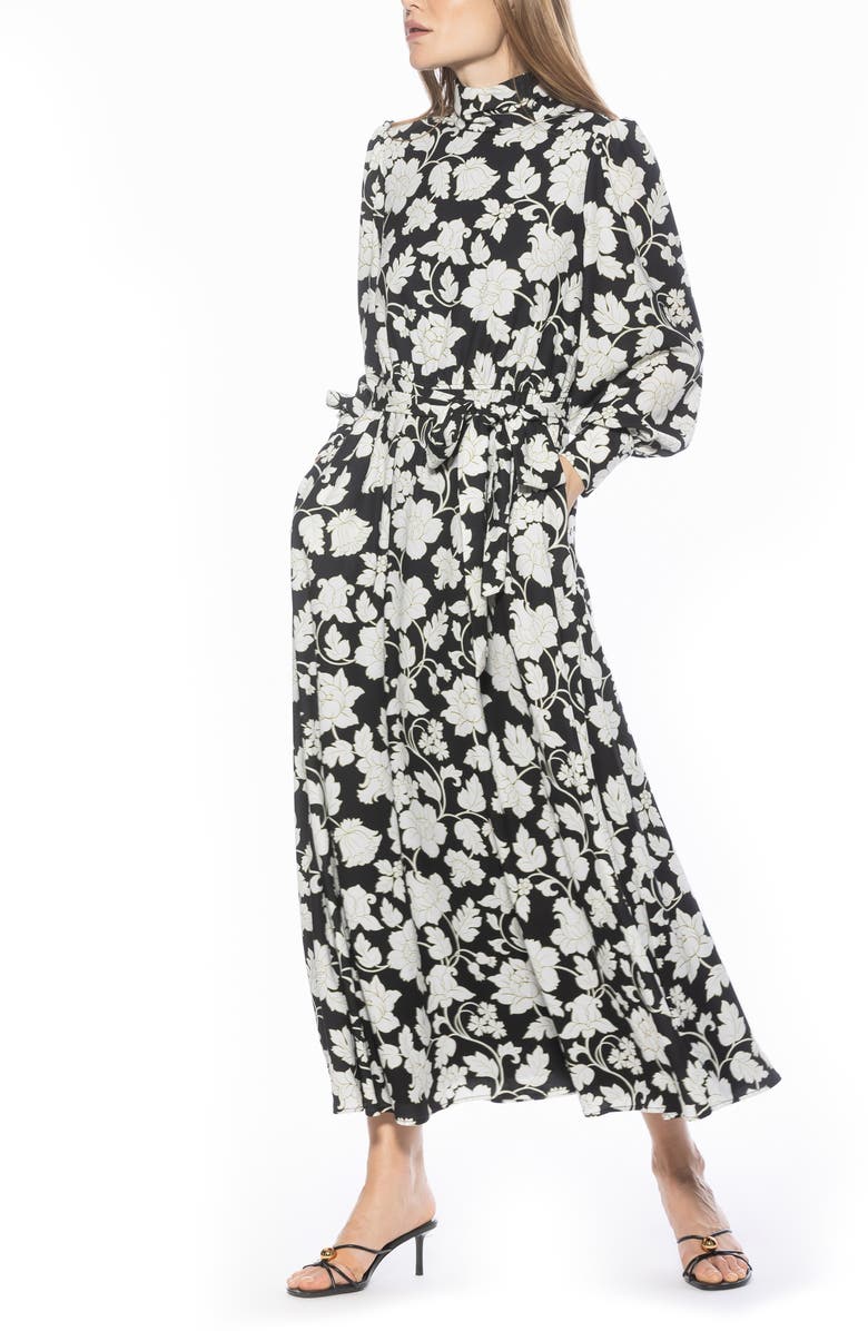 Alexia Admor Saliah Mockneck Blouson Sleeve Dress