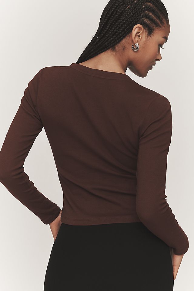 Anthropologie Maeve Cotton Blend Fitted Knit Cardigan