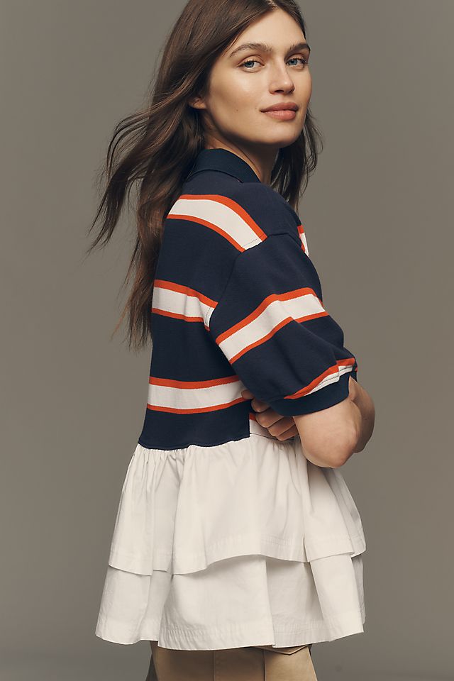 Anthropologie Maeve Je Peux Twofer Peplum Top