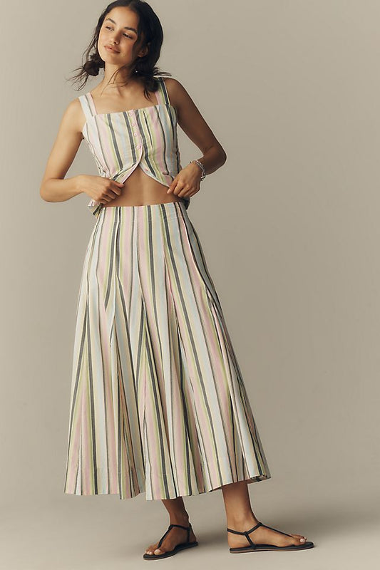 Anthropologie Maeve Striped Maxi Skirt