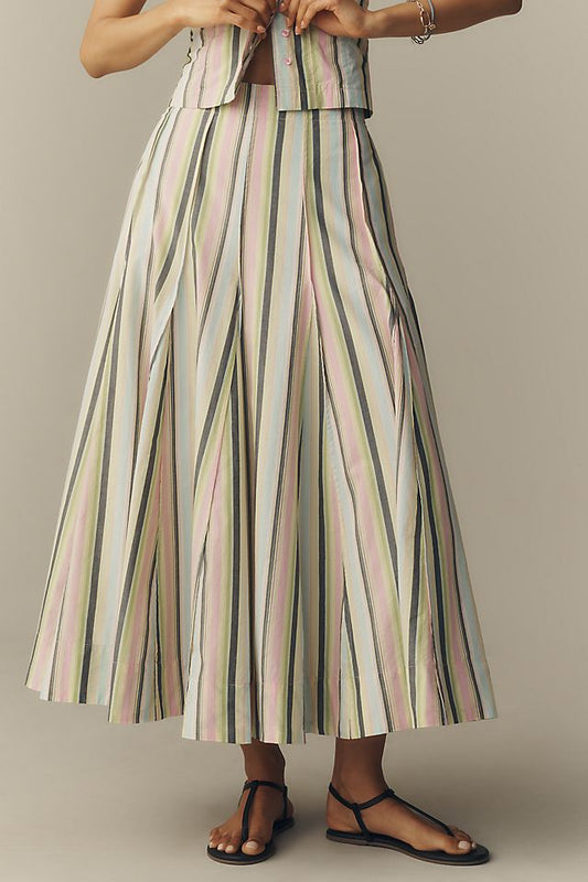 Anthropologie Maeve Striped Maxi Skirt