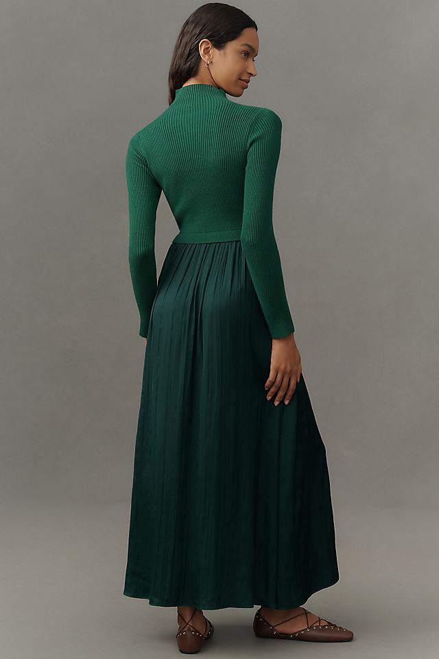 Anthropologie The Thea Long-Sleeve Twofer Maxi Dress