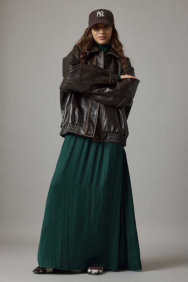 Anthropologie The Thea Long-Sleeve Twofer Maxi Dress